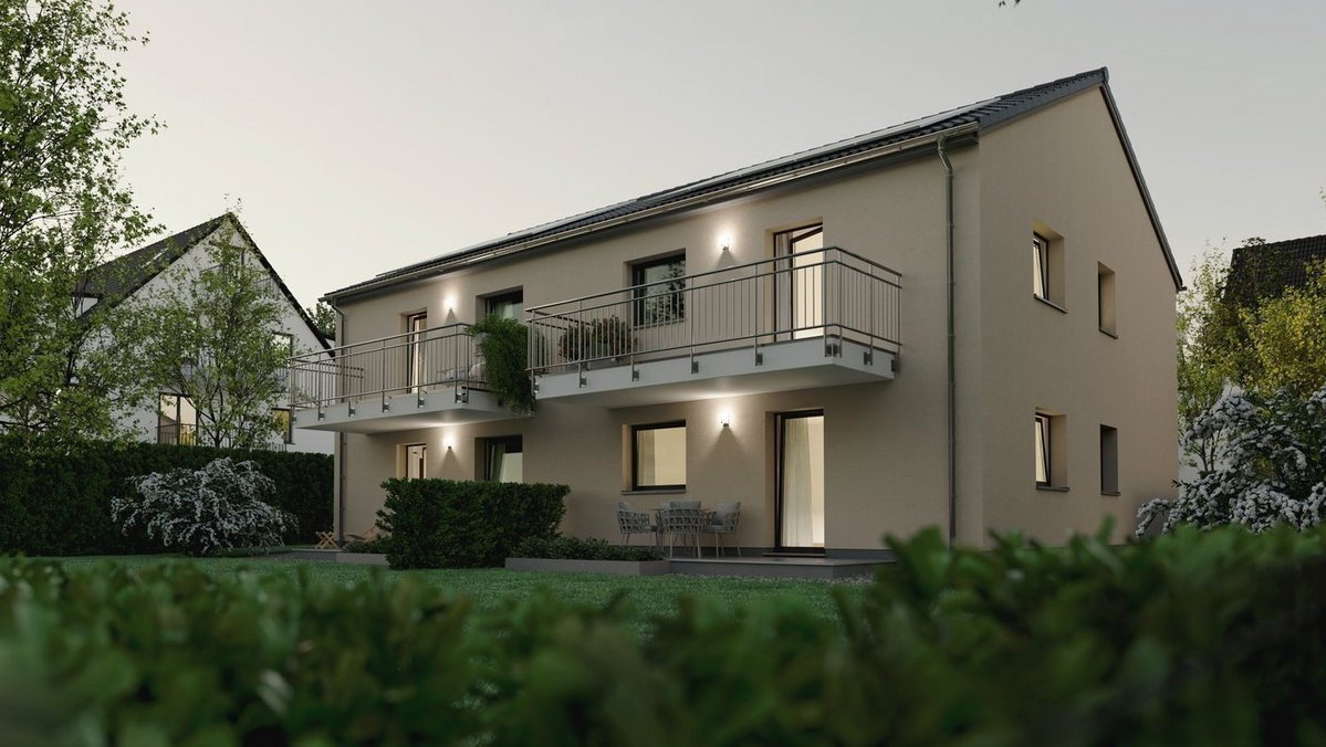 Modernes Mehrfamilienhaus mit Balkonen in ruhiger Wohnlage – Massivhaus in Altenberge im Münsterland.