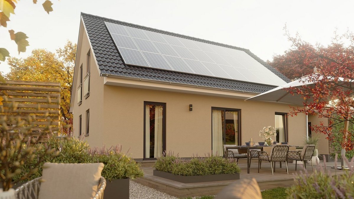 Einfamilienhaus mit großer Photovoltaikanlage, Terrasse und Garten im Landkreis Emsland