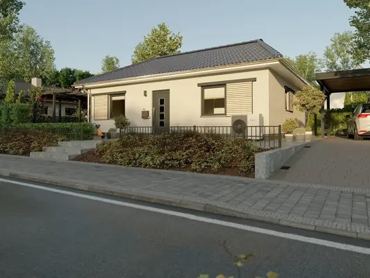 Moderner Bungalow in Steinfurt Moderner Bungalow in Massivbauweise mit Walmdach und Carport in Steinfurt