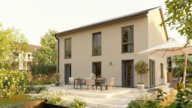 Modernes Einfamilienhaus mit Terrasse und Garten – Massivhaus in ruhiger Wohnlage in Lotte.