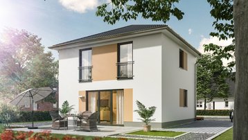 Massivhaus bauen im Landkreis Osnabrück Modernes Massivhaus mit Terrasse und Garten im Osnabrücker Land