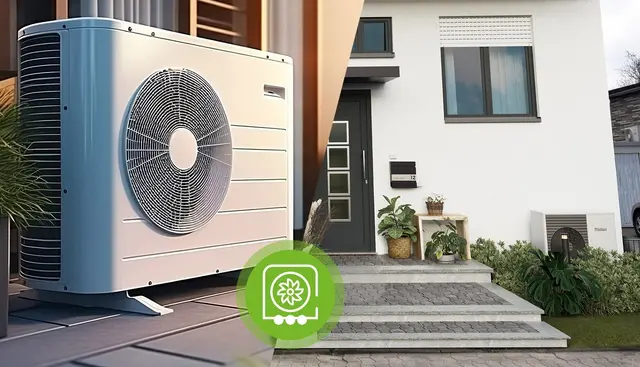 Moderner Neubau mit Wärmepumpe für effiziente Energie Neubau mit integrierter Wärmepumpe und moderner Gebäudetechnik für nachhaltige Wärmeversorgung und geringe Betriebskosten