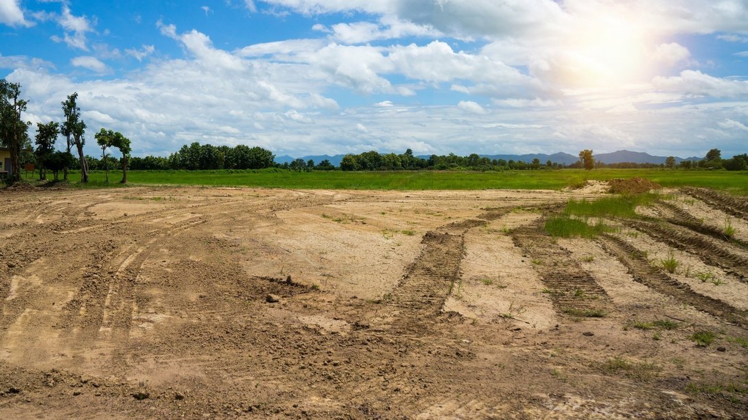 Freies Baugrundstück in Horstmar im Münsterland mit weiter Landschaft.