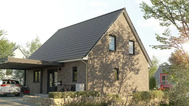 Modernes Klinkerhaus mit Satteldach – Thielker MassivHaus Modernes Massivhaus mit Klinkerfassade und Satteldach – Hausbau mit Thielker MassivHaus in Ladbergen