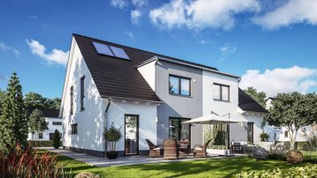 Energieeffizientes Massivhaus im Landkreis Osnabrück Modernes Massivhaus mit Garten und Solaranlage im Landkreis Osnabrück